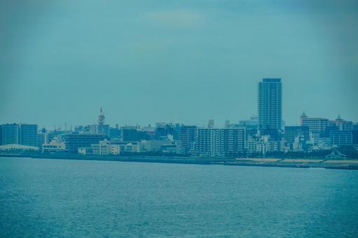 明石市の市街地 明石市,都市,海の写真素材