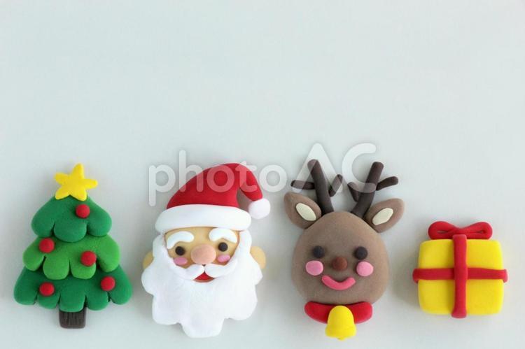 クリスマス23　イメージ　下寄せ クリスマス,サンタクロース,トナカイの写真素材