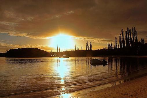 ニューカレドニア　イルデパン島39　夕景の写真