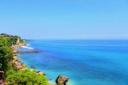 バリ島の美しい海の景色 インドネシア,バリ島,リゾートの写真素材