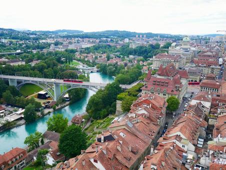 ベルンの街並み スイス,ベルン,ヨーロッパの写真素材