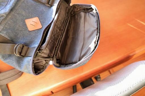 Backpack on the desk Backpack on the desk