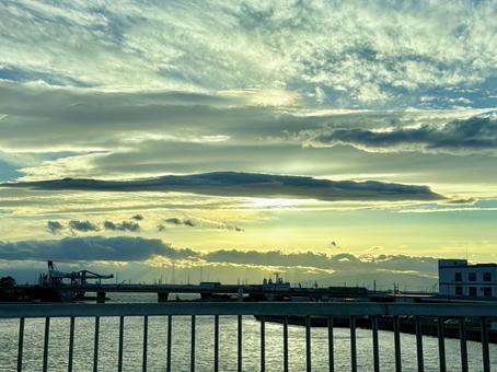 夕焼け空 夕焼け空 夕焼け,空,きれいの写真素材