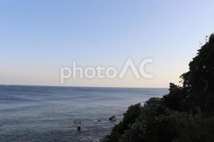 夕方の海 海,海辺,風景の写真素材