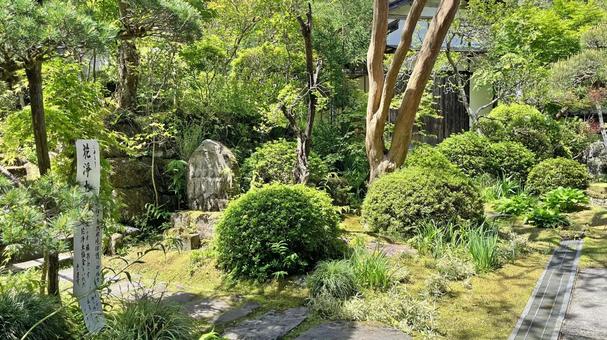 秩父34観音 32番 法性寺 新緑の庭園 秩父34観音 32番 法性寺 新緑の庭園 法性寺,般若山,新緑の写真素材