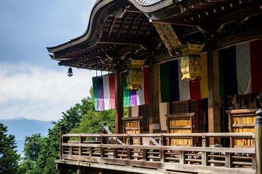 狸谷山不動院の舞台 狸,舞台,山の写真素材