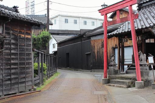 Photo, townscape, torii, road, 