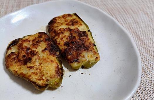 ピーマンの豆腐詰め ピーマンの豆腐詰めの写真