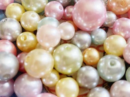 アクリルビーズ・横 ビーズ,カラー,手芸の写真素材