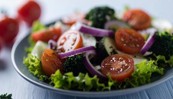 野菜のサラダプレート 野菜のサラダプレートの写真