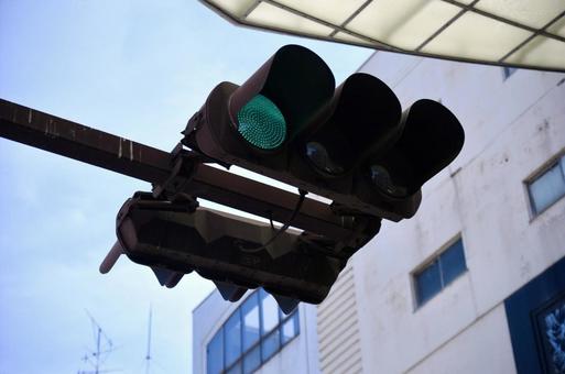 青信号 青信号 道路,信号,車の写真素材