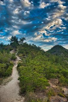 高御位山 播磨平野,山岳,平野の写真素材