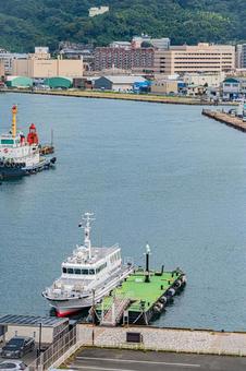 福岡県　関門橋と門司港の美しい風景 福岡県,関門橋と門司港の美しい風景,門司港の写真素材