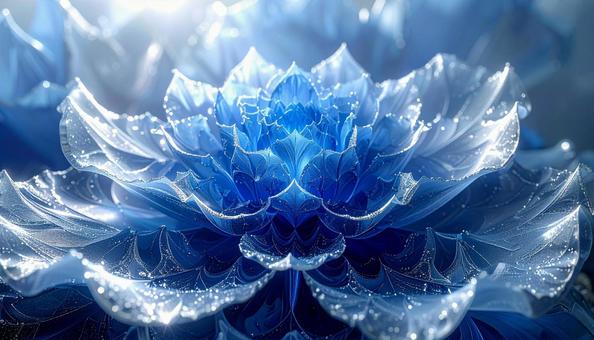 青の宝石フラクタルアート 青の宝石フラクタルアートの写真