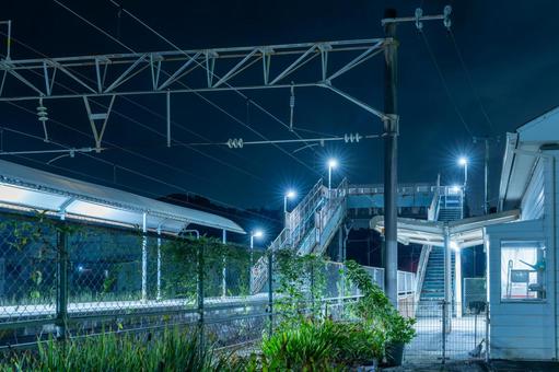 夜の清武駅 夜の清武駅 清武駅,駅,日豊本線の写真素材