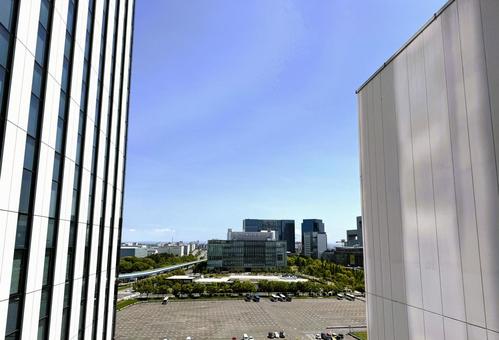 お台場周辺の街並み お台場周辺の街並み 東京都,青海,駐車場の写真素材