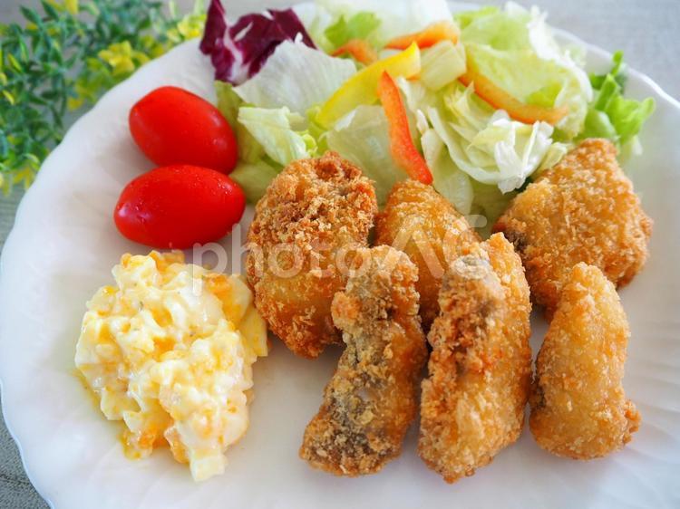 ひとくち白身魚フライ（カレイ）02 魚フライ,白身魚フライ,カレイのフライの写真素材