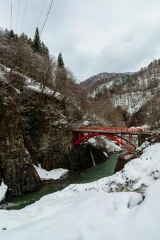 250329秋山郷前倉橋 250329秋山郷前倉橋 秋山郷,長野県,栄村の写真素材