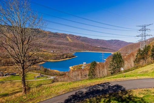 新潟県 苗場の秋景色 新潟県 苗場の秋景色 紅葉,秋,苗場ドラゴンドラの写真素材
