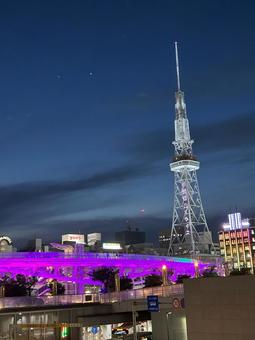 名古屋 夜景 名古屋 夜景 名古屋,夜景,ビルの写真素材