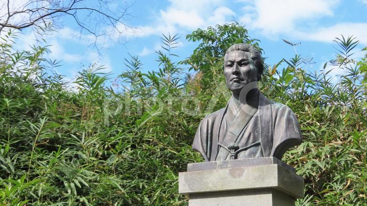 法蔵寺　近藤勇の胸像 法蔵寺,浄土宗,阿弥陀如来の写真素材
