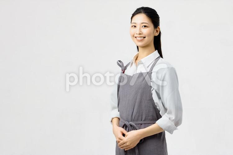 主婦　家事代行　エプロン 主婦,家事代行,ハウスキーパーの写真素材