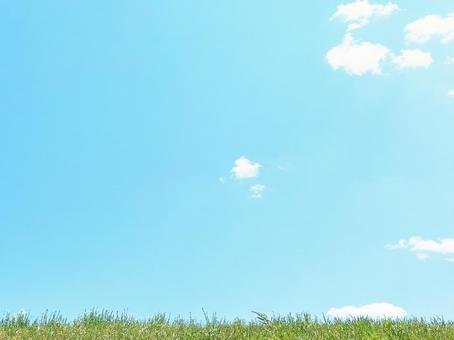 空と草原 空と草原の写真