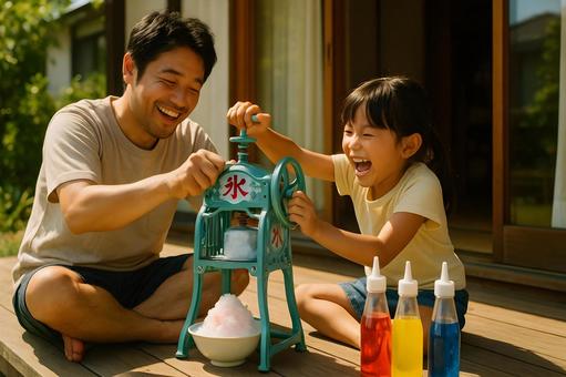 親子で氷菓作り 親子で氷菓作りの写真
