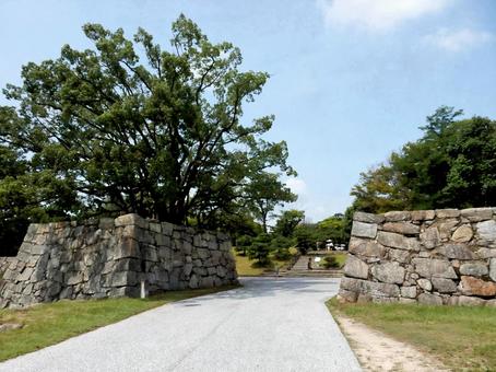【風景写真】広島城の風景 【風景写真】広島城の風景 広島城,城,石垣の写真素材