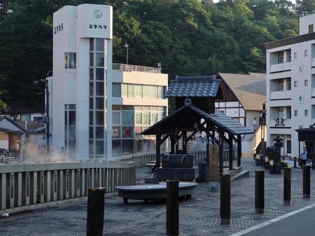 草津温泉 湯畑 草津温泉 湯畑 草津温泉,湯畑,足湯の写真素材