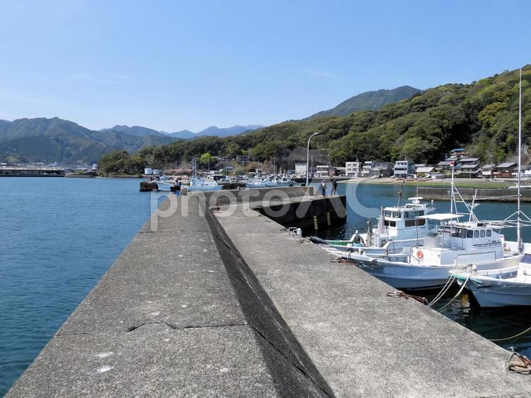 尾鷲港の風景 尾鷲港,三重県,釣りの写真素材
