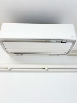 エアコン正面 エアコン,室内,家電の写真素材