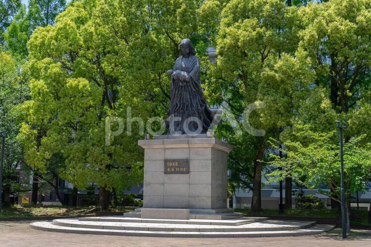被爆50周年記念事業碑 被爆50周年記念事業碑,長崎,風景の写真素材