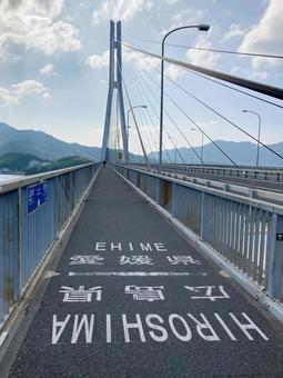 多々羅大橋のサイクリングロード 多々羅大橋のサイクリングロード 多々羅大橋,愛媛県,広島県の写真素材