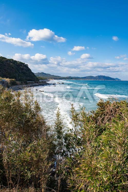 冬の海岸から眺める景色 海,海岸,海岸沿いの写真素材