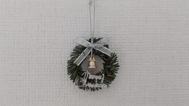 クリスマスミニリース リース,装飾,輪の写真素材
