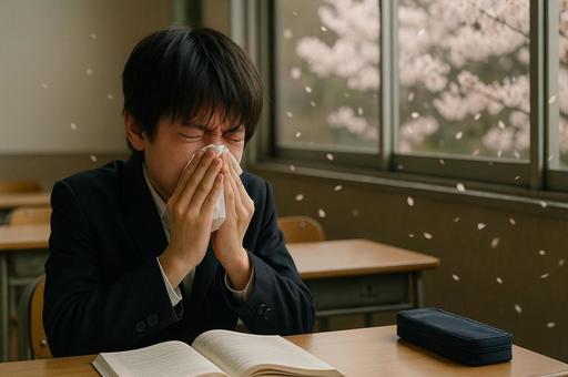 春風に誘われたくしゃみ 春風に誘われたくしゃみの写真