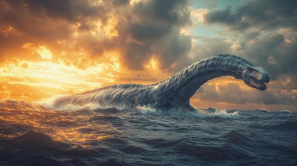 海上のエラスモサウルス10 海上のエラスモサウルス10の写真