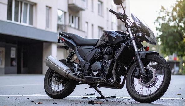 故障したバイク 故障したバイクの写真