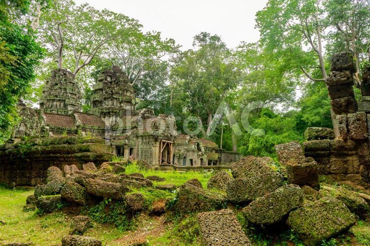タプローム遺跡の風景 タプローム,タ・プローム,カンボジアの写真素材
