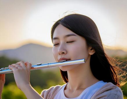音楽・楽器シリーズ フルート演奏 音楽・楽器シリーズ フルート演奏の写真