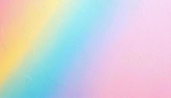 筆跡が残る虹色のペンキが塗られた壁 筆跡が残る虹色のペンキが塗られた壁の写真