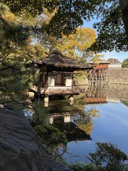 西の丸庭園　紅葉渓庭園　鳶魚閣 和歌山城,西の丸庭園,鳶魚閣の写真素材