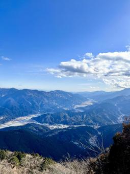 山の景色 風景,景色,青空の写真素材
