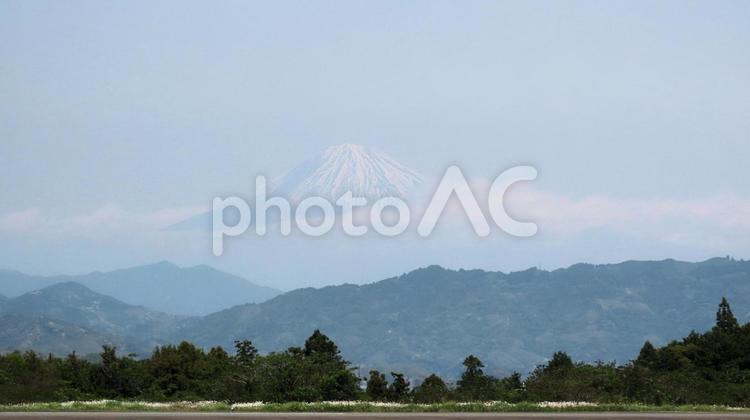 富士山静岡空港から望む五月の富士山 富士山静岡空港,富士山,飛行場の写真素材