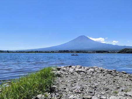 夏の河口湖畔 夏の河口湖畔の写真