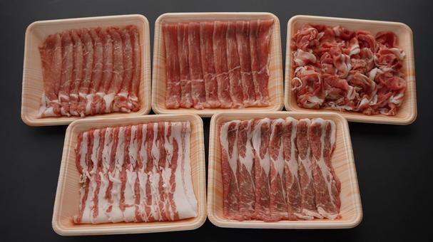 豚肉 豚肉 豚肉,スライス,切り落としの写真素材