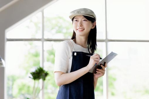 Cafe staff taking orders, JPG Cafe staff taking orders, JPG