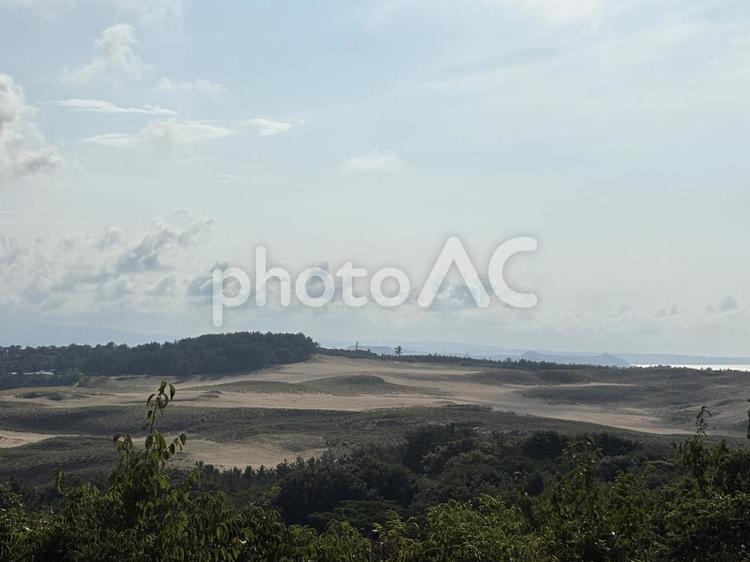曇り空と風景 空,自然,風景の写真素材