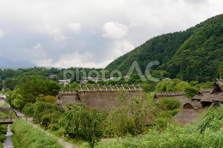 西湖いやしの里根場 西湖いやしの里根場,山梨,西湖の写真素材